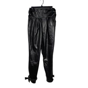 Fashion to Figure Size 0 (roughly size 12) Black Stretchy Polyurethane Pants